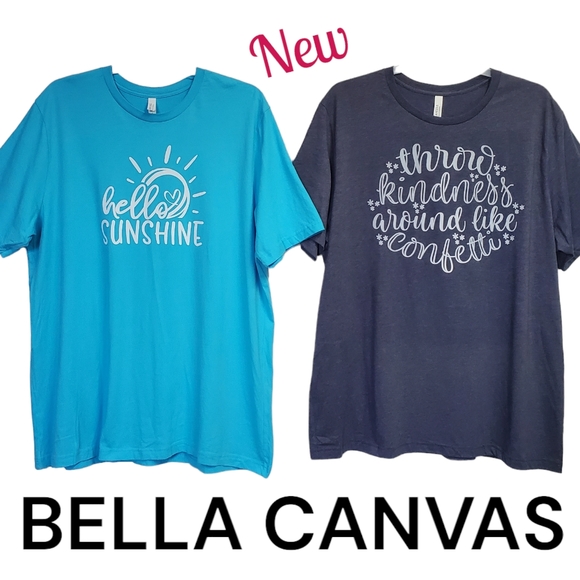 Bundle - NWOT Bella Canvas Women's Graphic Tee Shirts Size 3XL - Picture 1 of 12